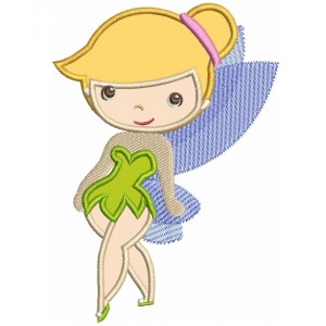 Looks like Tinker Bell Applique Machine Embroidery Design Digitized Pattern